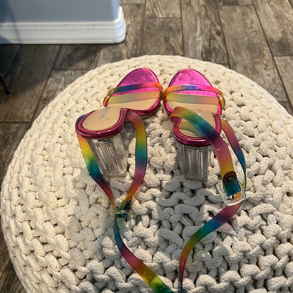 Gianni Bini Liyra Rainbow Heels Gianni Bini. Used once. SZ 6M - Picture 2 of 3